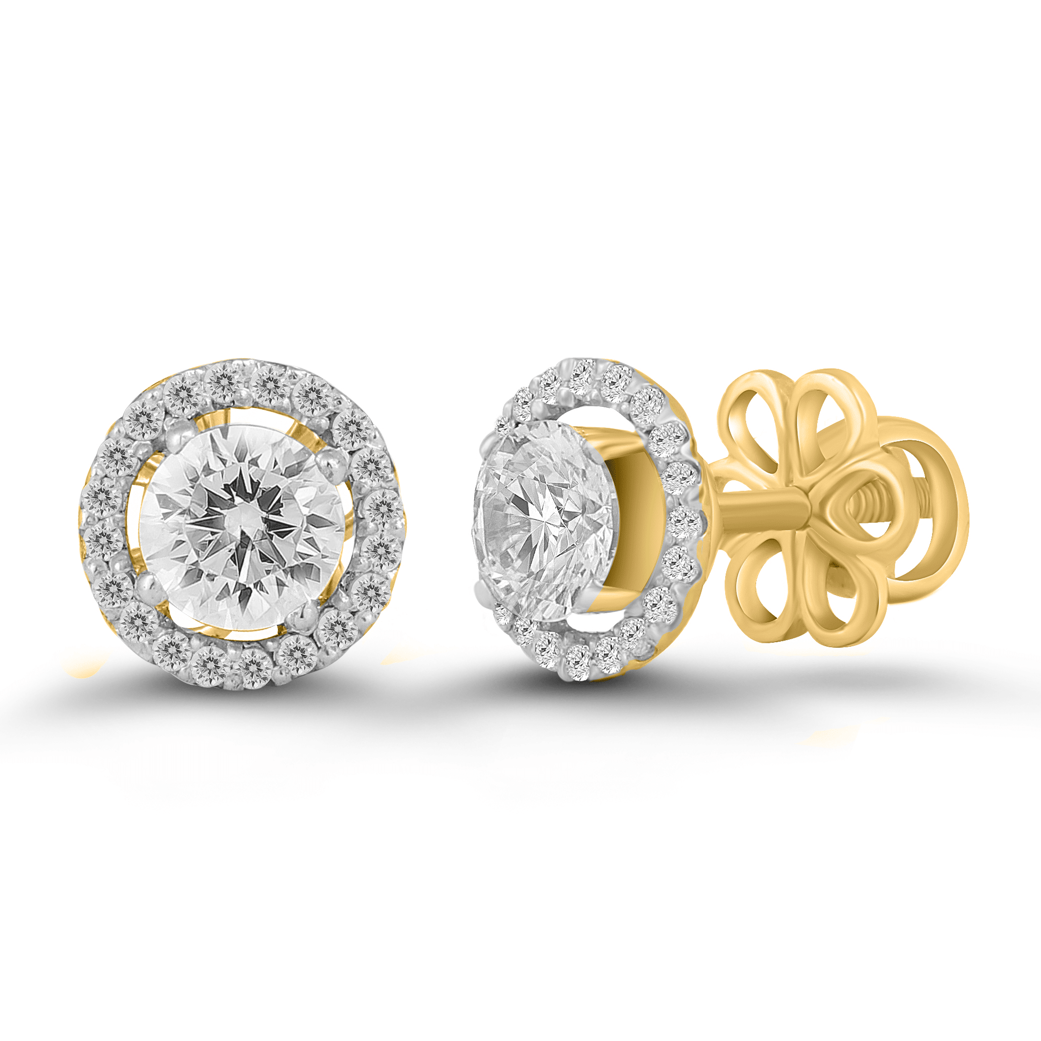 Diamond Earring / 14k Gold Earring / Diamond Cluster Earring / Rose Gold  Flower Design Diamond Earrings / Anniversary Gift Idea / Studs - Etsy