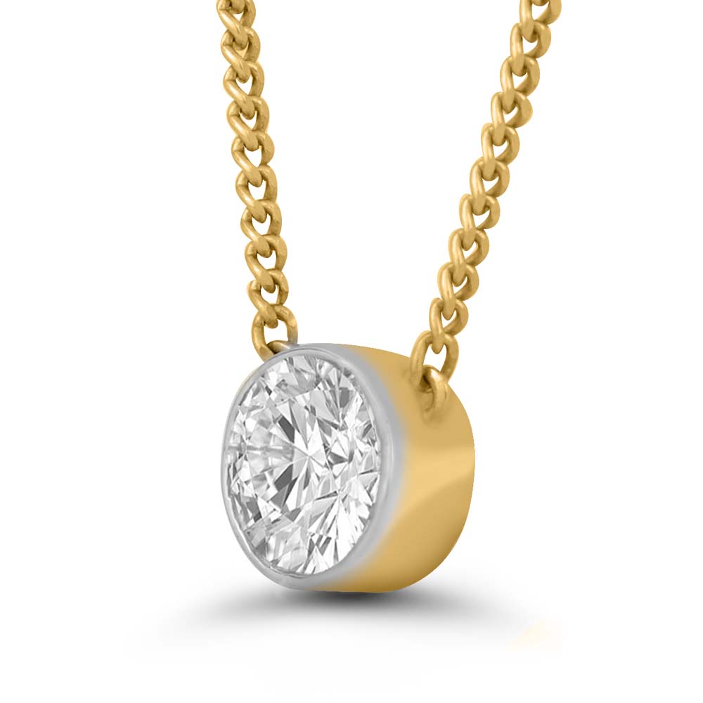 Classic Halo Diamond Solitaire Necklace, 1 Carat 6 Mm Round Brilliant Cut  Diamond Simulant Pendant, Everyday Minimalist Diamond Pendant - Etsy