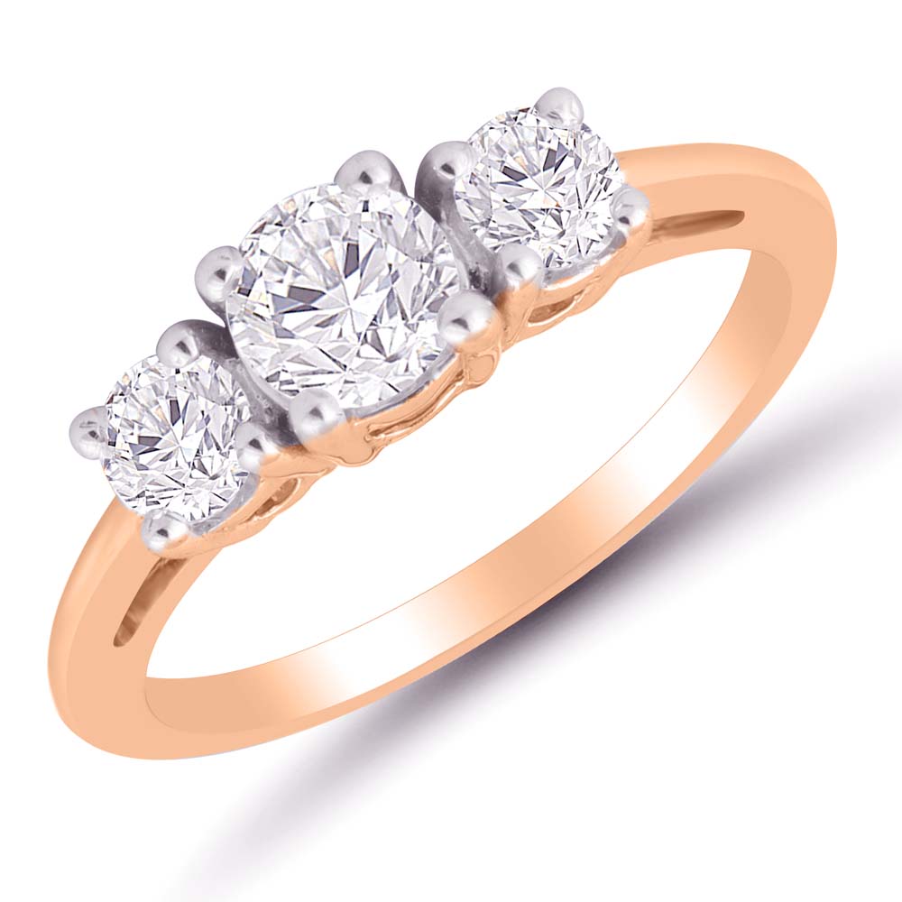 Three stone ring with 7.57 carats* of diamond simulants in 10 carat ye –  Secrets Shhh