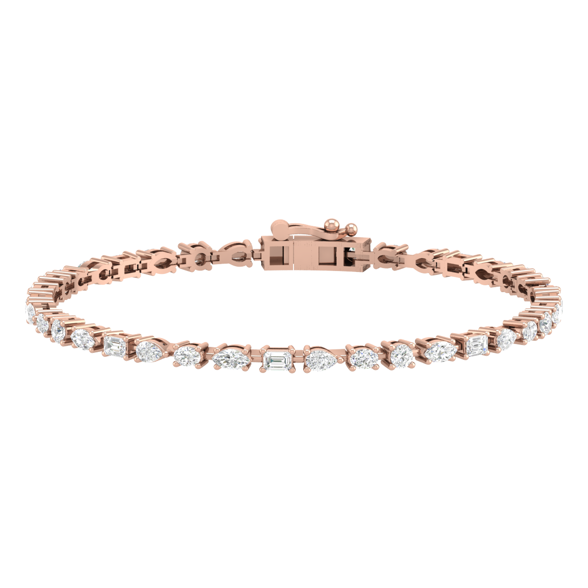 Multi Shape Diamond Bracelet - Avtaara Jewelcarnation | Online ...